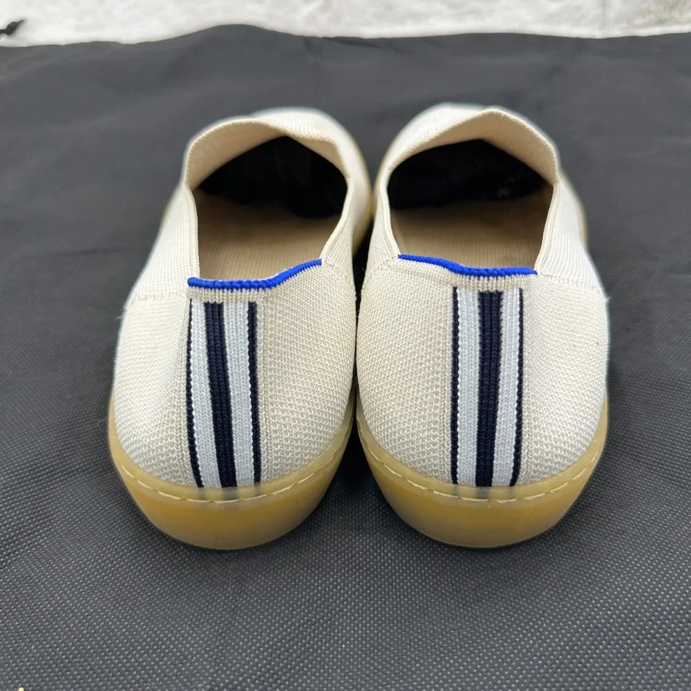Rothy's Original Slip On Sneaker white navy‎ 9.5